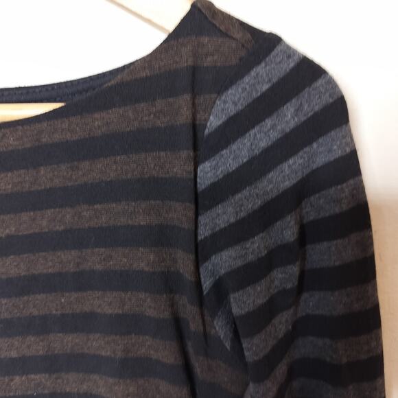 Joseph Ribkoff Tiered Stretch Knit Dress Striped - Picture 6 of 10